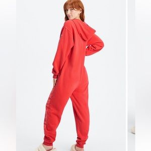 Fabletics Red Fleece Onsie